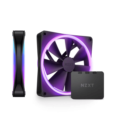 Комплект вентилатори NZXT F140 RGB с контролер - RF-D14DF-B1 gallery image 1