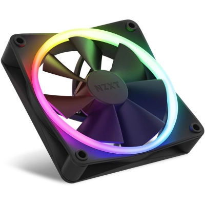Комплект вентилатори NZXT F120 RGB с RGB контролер - RF-R12TF-B1 gallery image 2