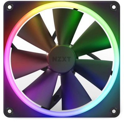 Вентилатор NZXT F140 RGB, Черен - RF-R14SF-B1 gallery image 2