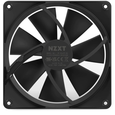 Вентилатор NZXT F140 RGB, Черен - RF-R14SF-B1 gallery image 6