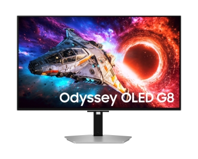 Монитор Samsung Odyssey OLED G8 LS32HG800SU, 32", 4K UHD (3840 x 2160), OLED, 240 Hz, 0.03 ms, Сребрист - LS32HG800SUXEN gallery image 1