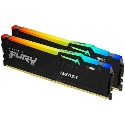 Памет 2x16GB DDR5 6000 Kingston FURY Beast RGB - KF560C36BBE2AK2-32