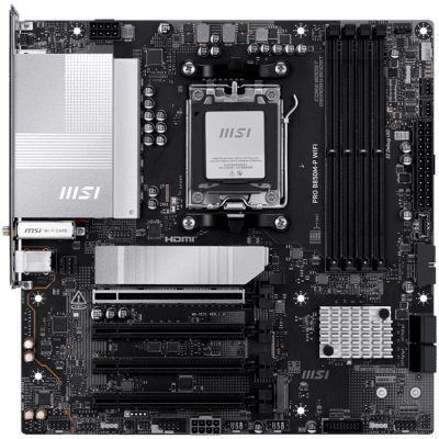 Дънна платка MSI PRO B850M-P WIFI, mATX, AM5, DDR5 - PRO_B850M-P_WIFI gallery image 2