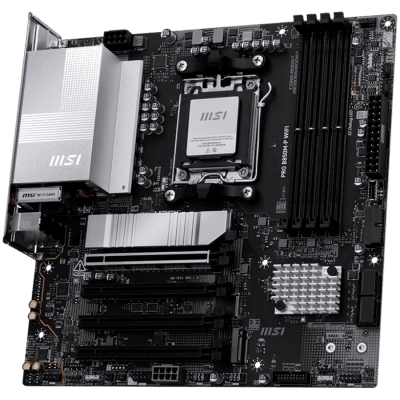 Дънна платка MSI PRO B850M-P WIFI, mATX, AM5, DDR5 - PRO_B850M-P_WIFI gallery image 3