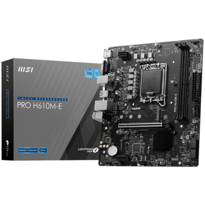 Дънна платка MSI PRO H610M-E, mATX, DDR5 - PRO_H610M-E gallery image 1