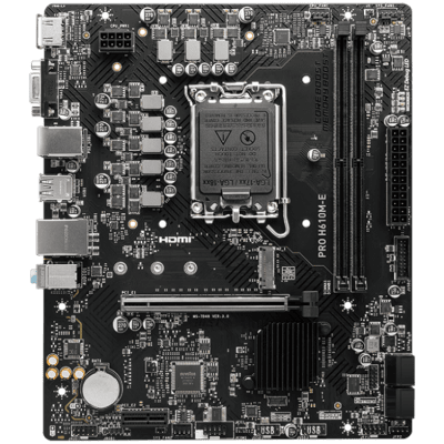 Дънна платка MSI PRO H610M-E, mATX, DDR5 - PRO_H610M-E gallery image 2
