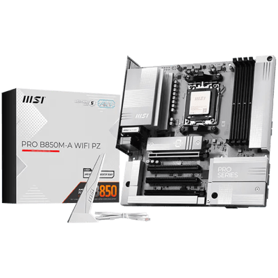 Дънна платка MSI PRO B850M-A WIFI PZ, mATX, AM5, DDR5 - PRO_B850M-A_WIFI_PZ gallery image 1