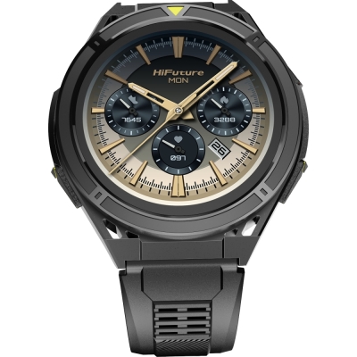 Смарт часовник HiFuture Active, 54 mm, Черен/Жълт - 6972576182005 gallery image 1
