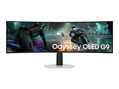 Монитор Samsung Odyssey G9, 49", DQHD (5120 x 1440), QD-OLED, 144 Hz, 0.03 ms, Сребрист - LS49DG910SUXEN