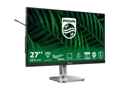 Монитор Philips 27B2G5601/00, 27", QHD (2560 x 1440), IPS, 100 Hz, Сив - 27B2G5601/00 gallery image 2