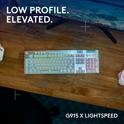 Геймърска безжична клавиатура Logitech G915 X LIGHTSPEED, Бяла - 920-012690 gallery image 2