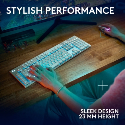 Геймърска безжична клавиатура Logitech G915 X LIGHTSPEED, Бяла - 920-012690 gallery image 6