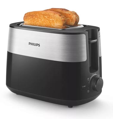 Тостер Philips Daily Collection, Черен - HD2516/90 gallery image 1