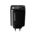 CANYON charger OnCharge 65RC Build-In Cable USB-C 65W 1xPD 1xQC EU Black