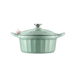 BUYDEEM Enameled Cast Iron Dutch Oven 3,9L, model CP551, color Cozy Greenish