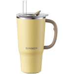 BUYDEEM Thermo Mug With Straw 700 ml, model DS57, color Mellow Yellow