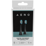 AENO Replacement toothbrush heads, Black, Dupont bristles, 2pcs in set (for ADB0002S/ADB0001S)