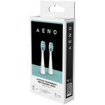 AENO Replacement toothbrush heads, White, Dupont bristles, 2pcs in set (for ADB0007/ADB0008)