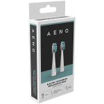 AENO Replacement toothbrush heads, White, Dupont bristles, 2pcs in set (for ADB0007/ADB0008)