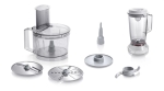 Кухненски робот Bosch MCM3200W, Kitchen machine, MultiTalent 3, 800 W, BPA-free, plastic bowl 2.3 l , Double-sided stainless steel disc for cutting and planing, suitable for crushing ice, Dough attachment, white