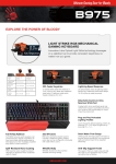 A4tech Bloody B975 Геймърска механична клавиатура, Brown switch