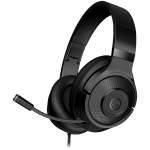 LORGAR Noah 101, Gaming headset with microphone, 3.5mm jack connection, cable length 2m, foldable design, PU leather ear pads, size: 185*195*80mm, 0.245kg, black