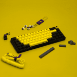 LORGAR KBP70MW, Wireless 65% Mechanical Gaming Keyboard Pro, Black/yellow, EN layout