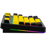 LORGAR KBP70TKLW, Wireless TKL Mechanical Gaming Keyboard Pro, Black/yellow, EN layout