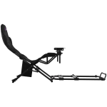 LORGAR FLEX RAF1, Sim Racing Cockpit Advanced, Foldable, 150x72x113 cm-playing, 38x72x126cm-folded, Black