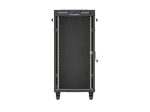 Комуникационен шкаф Lanberg Rack Cabinet 19" Free-Standing 24U/600X800 (FlAT Pack) With Glass Door LCD Black V2