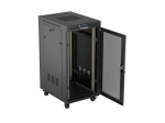 Комуникационен шкаф Lanberg Rack Cabinet 19" Free-Standing 24U/600X800 (FlAT Pack) With Mesh Door LCD Black V2