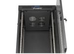 Комуникационен шкаф Lanberg Rack Cabinet 19" Free-Standing 24U/600X600 (FlAT Pack) With Glass Door LCD Black V2