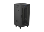 Комуникационен шкаф Lanberg Rack Cabinet 19" Free-Standing 24U/600X600 (FlAT Pack) With Mesh Door LCD Black V2