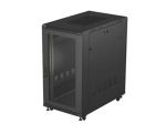 Комуникационен шкаф Lanberg Rack Cabinet 19" Free-Standing 22U/600X1000 (FlAT Pack) With Mesh Door Black