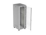 Комуникационен шкаф Lanberg Rack Cabinet 19" Free-Standing 47U/800X1000 (FlAT Pack) With Glass Door LCD Grey V2