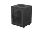 Комуникационен шкаф Lanberg rack cabinet 19" free-standing 15U/600X600 (FLAT PACK) with mesh door black
