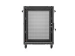 Комуникационен шкаф Lanberg rack cabinet 19" free-standing 15U/600X600 (FLAT PACK) with mesh door black
