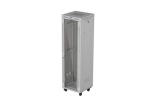 Комуникационен шкаф Lanberg Rack Cabinet 19" Free-Standing 42U/600X600 (FlAT Pack) With Glass Door LCD Grey V2