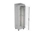 Комуникационен шкаф Lanberg Rack Cabinet 19" Free-Standing 42U/600X600 (FlAT Pack) With Glass Door LCD Grey V2