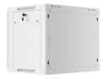 Комуникационен шкаф Lanberg rack cabinet 19" wall-mount 9U/600x450 for self-assembly with metal door grey (flat pack)