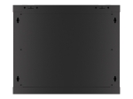 Комуникационен шкаф Lanberg rack cabinet 19" wall-mount 9U/600x450 for self-assembly with metal door  black (flat pack)