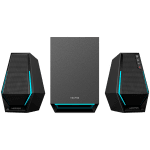 Edifier G1500 MAX 2.1 Audio System, BT V5.3, USB, AUX, 2.5-inch Drivers, 4-inch Subwoofer, RGB Lighting, 30W (RMS), Black