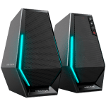 Edifier G1500 2.0 Audio System, BT V5.3, USB, AUX, 2.5-inch Drivers, RGB Lighting, 5W (RMS), Black
