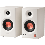 Edifier MR3 Active Studio Monitors, BT V5.4, RCA, AUX, 1-inch Tweeters, 3.5-inch Drivers, 36W (RMS), Tone Control Dials, White