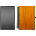 Edifier R1000T4 2.0 Bookshelf Speakers, RCA, 0.5-inch Tweeters, 4-inch Drivers, 24W (RMS), Control Buttons, Brown