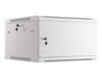 Комуникационен шкаф Lanberg rack cabinet 19" wall-mount 6U/600x600 for self-assembly with metal door grey (flat pack)