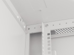 Комуникационен шкаф Lanberg rack cabinet 19" wall-mount 6U/600x600 for self-assembly with metal door grey (flat pack)