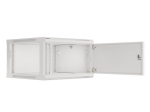 Комуникационен шкаф Lanberg rack cabinet 19" wall-mount 6U/600x600 for self-assembly with metal door grey (flat pack)