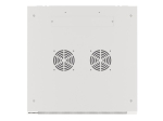 Комуникационен шкаф Lanberg rack cabinet 19" wall-mount 6U/600x600 for self-assembly with metal door grey (flat pack)