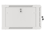 Комуникационен шкаф Lanberg rack cabinet 19" wall-mount 6U/600x600 for self-assembly with metal door grey (flat pack)